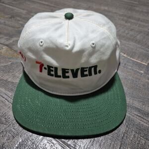 7-Eleven 1927 Hat Strapback Cap 7-11 Logo Green Beige One Size Adjustable